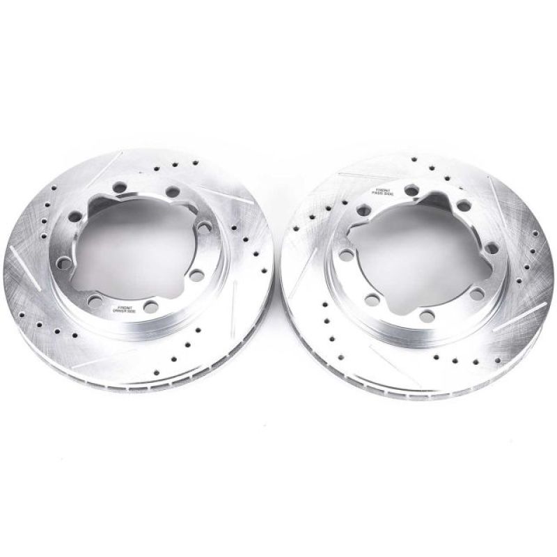 Power Stop 90-00 Chevrolet K3500 Front Evolution Drilled & Slotted Rotors - Pair