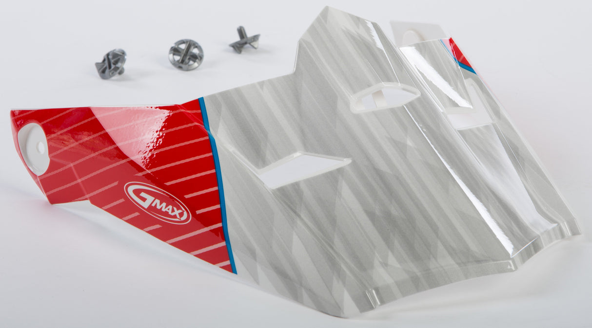 GMAX Visor W/Screws Colfax Mx-46y White/Red/Blue Ys-Yl G046884