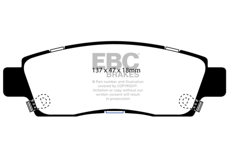 EBC 07+ Buick Enclave 3.6 Yellowstuff Rear Brake Pads DP41672R