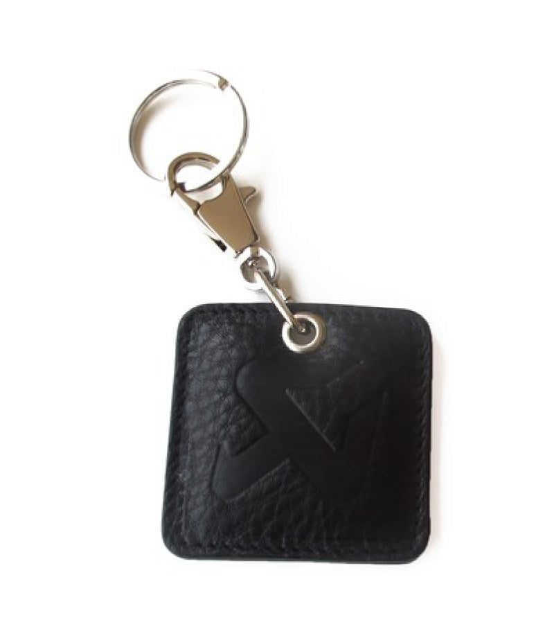 Akrapovic Square Leather Keychain - black 800948