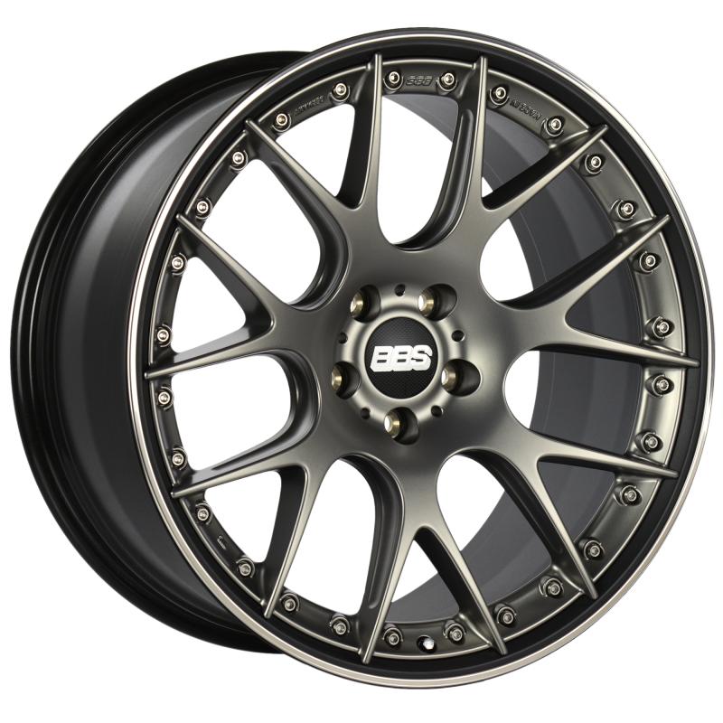 BBS CH-RII 21x10.5 5x120 ET35 Satin Platinum Center Black Lip SS Rim Prot Wheel -82mm PFS/Clip Req CH604PBPO