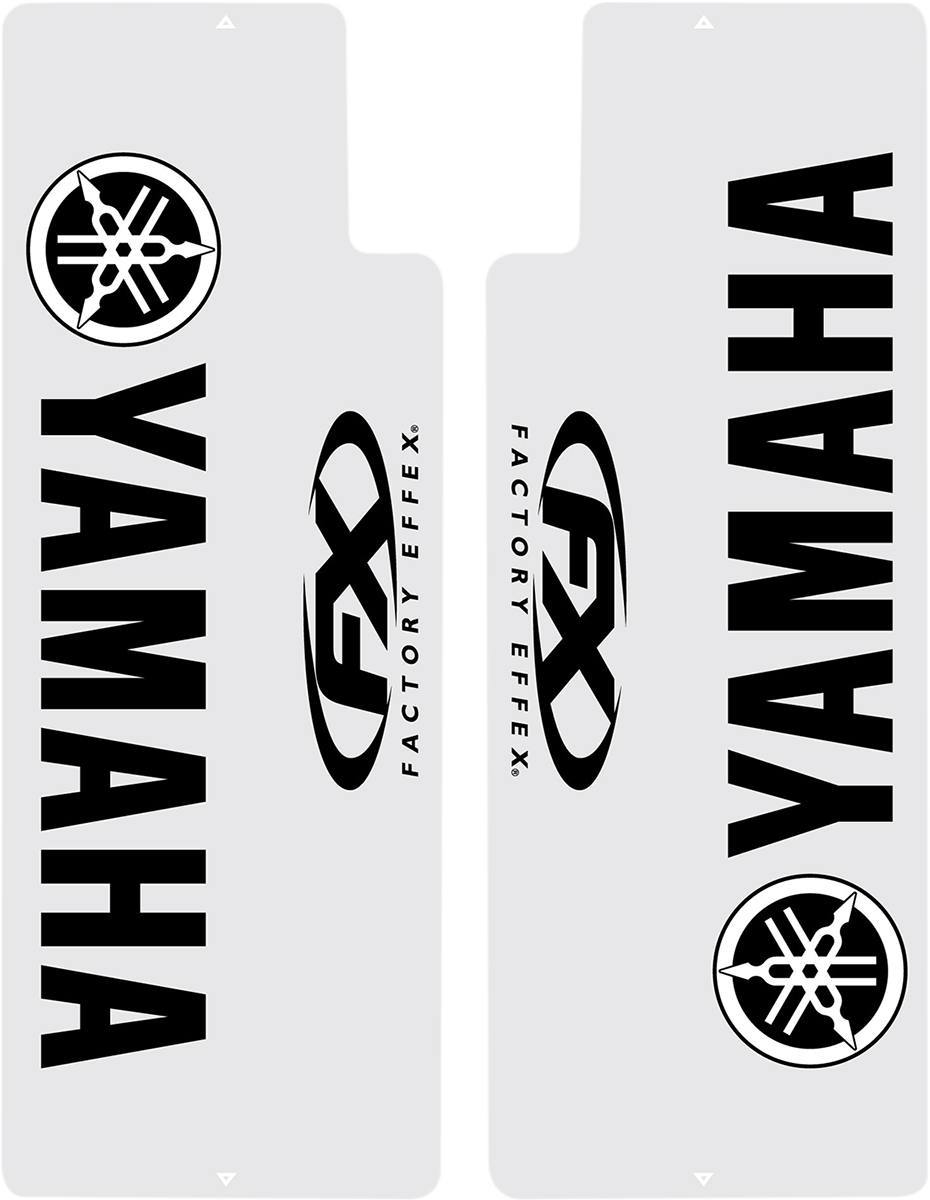 FACTORY EFFEX Fork Shield Decal - Upper - Yamaha - Black 06-38206