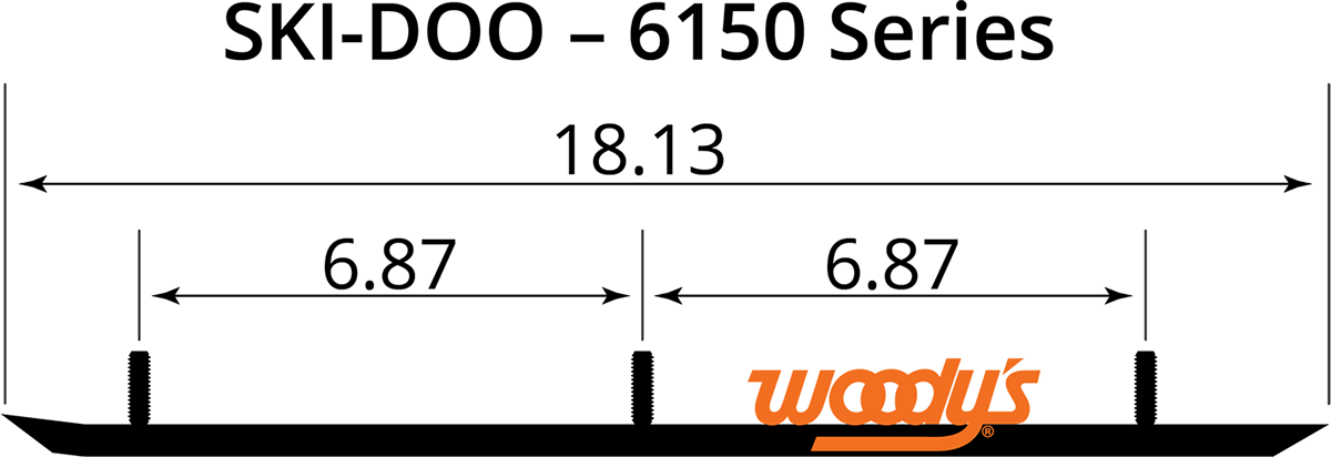 WOODY'S Extender Trail III Flat-Top Runner ESD3-6150