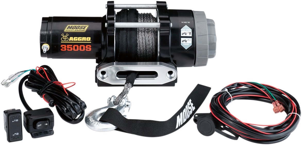 MOOSE UTILITY 3500 LB Winch - Synthetic Rope 104309