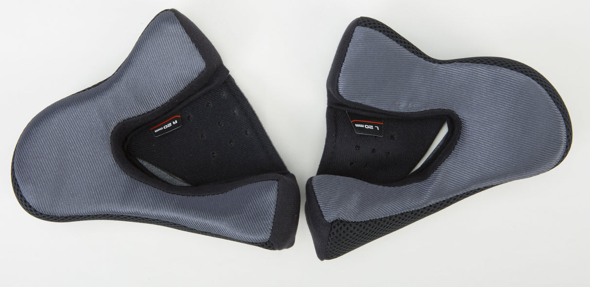 GMAX Gm-44 Cheek Pads 20mm Grey Lg G999661