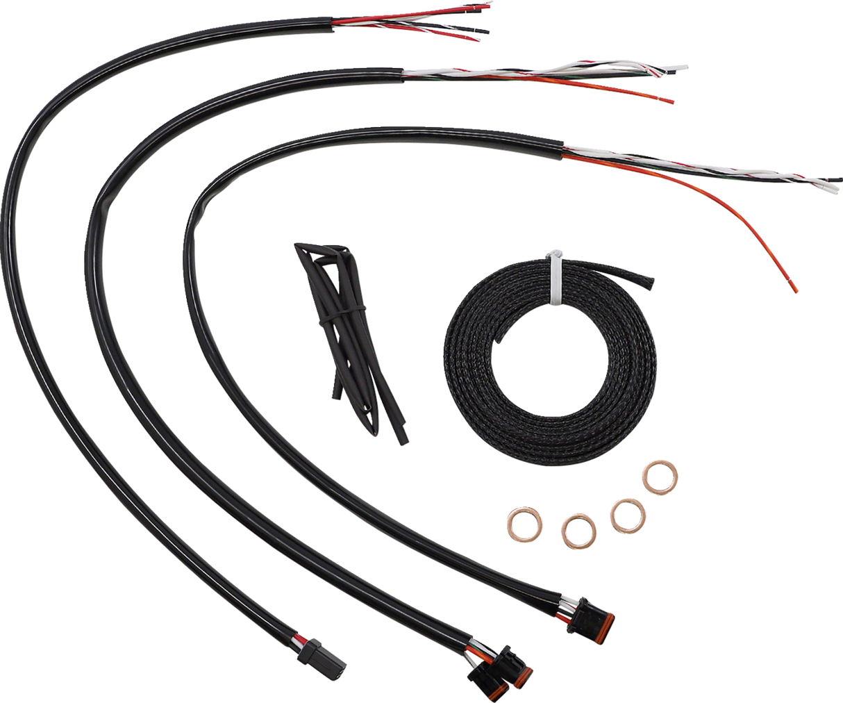 LA CHOPPERS Cable Kit- Quick Connect - 15" - 17" Ape Hanger Handlebars - Midnight LA-8156KT2-16M