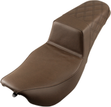 SADDLEMEN Step-Up Seat - Rear Lattice Stitch - Brown 897-06-173BR