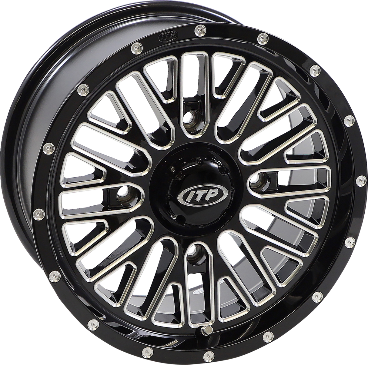 ITP Wheel - Momentum - Front/Rear - Black/Milled - 14x7 - 4/156 - 5+2 (+30 mm) 1422736731B