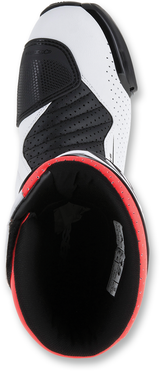 ALPINESTARS SMX-6 v2 Vented Boots - Black/White/Red Fluorescent - US 12.5 / EU 48 2223017-1320-48