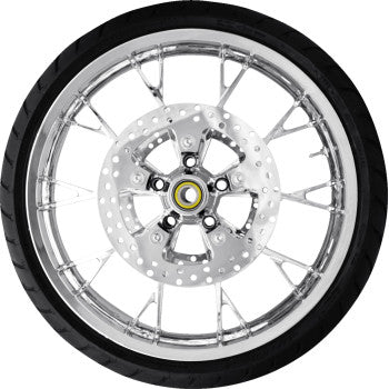 COASTAL MOTO Marlin Front Wheel - Chrome (21") | Rotor (12.6) | Dunlop AE Tire (130/60B21) PKG-MAR213CH-24ABST