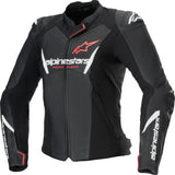 ALPINESTARS Stella Faster v3 Leather Jacket - Black/White Fluo/Coral - US 10 / EU 46 3113625-1781-46