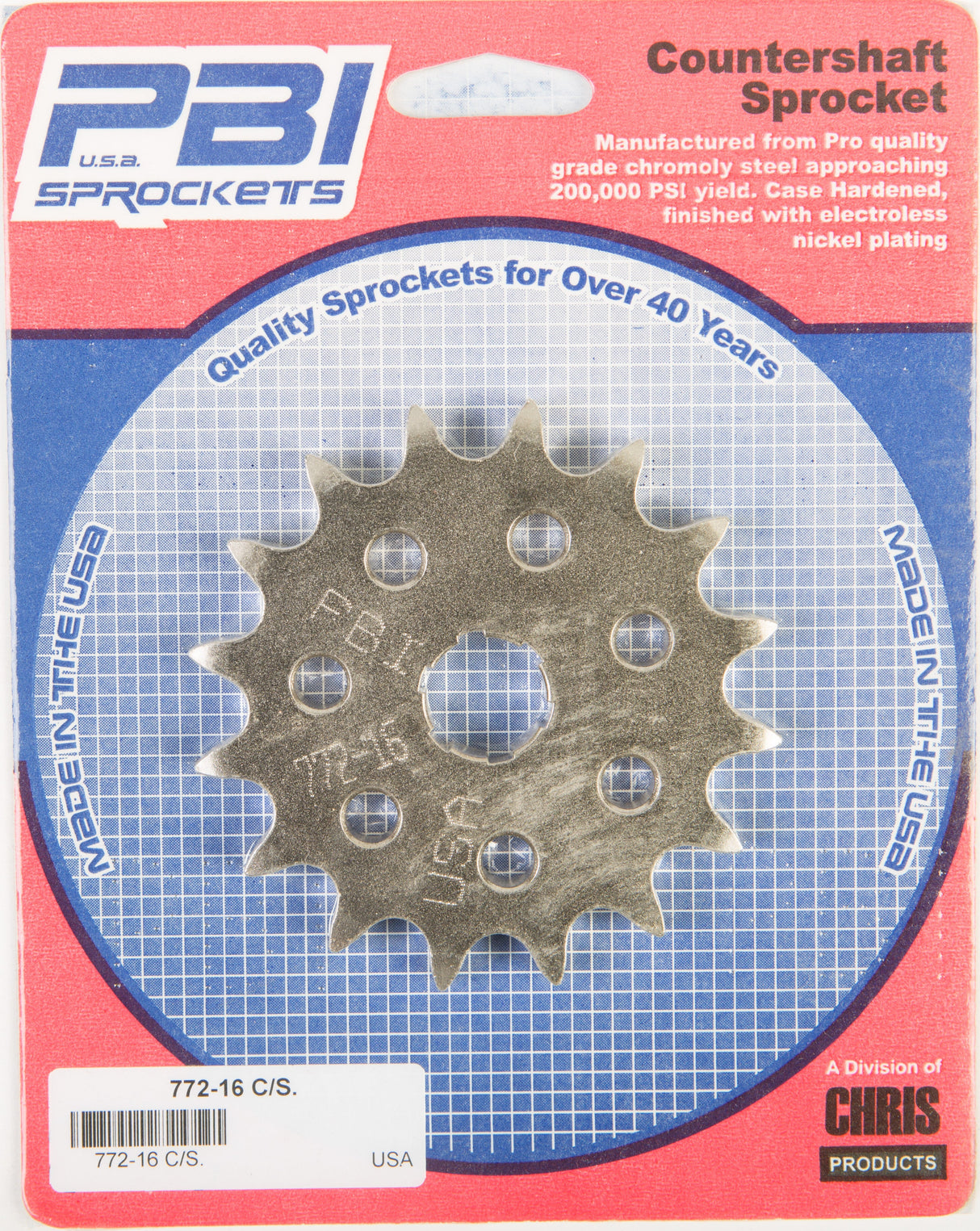 PBIFront Cs Sprocket Steel 16t-530 Yam772-16