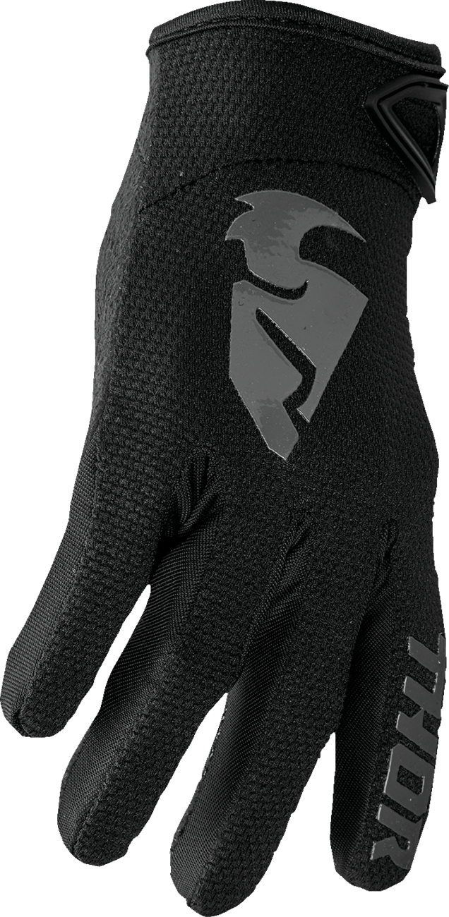 THOR Youth Sector Gloves - Black/Gray - Large 3332-1732