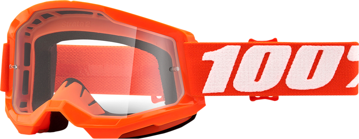 100% Strata 2 Goggles - Orange - Clear 50027-00005