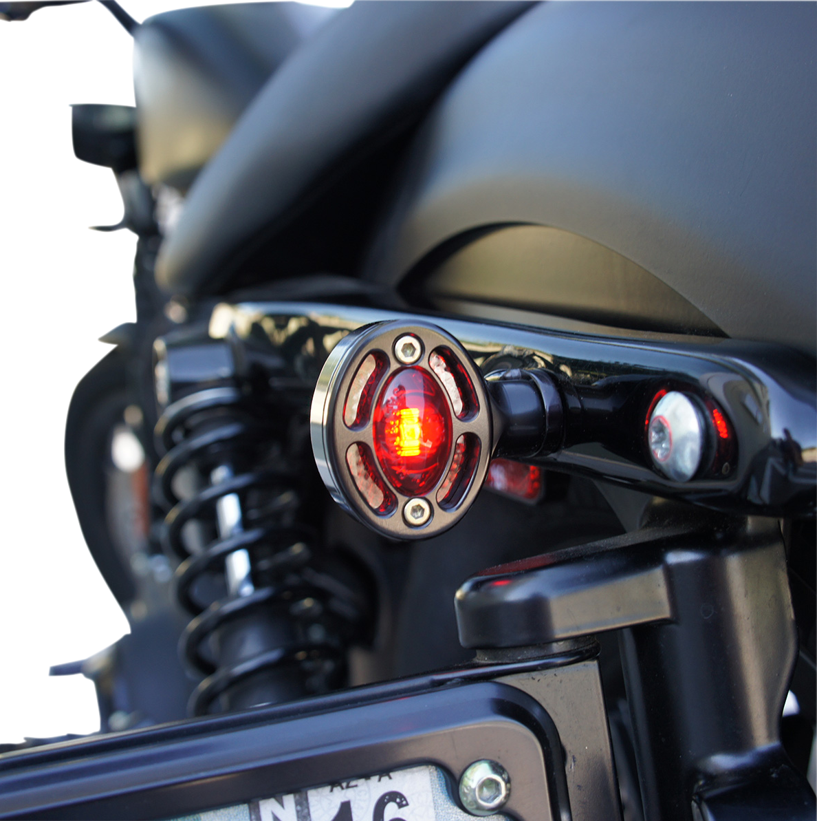 JOKER MACHINE LED Turn Signals - Black with Red LEDs 05-250-RB