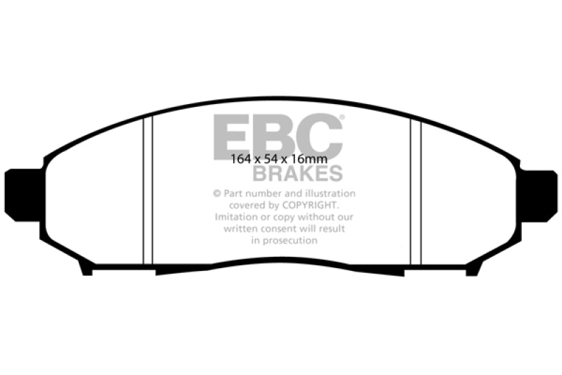 EBC 05+ Nissan Frontier 2.5 2WD Yellowstuff Front Brake Pads DP41747R