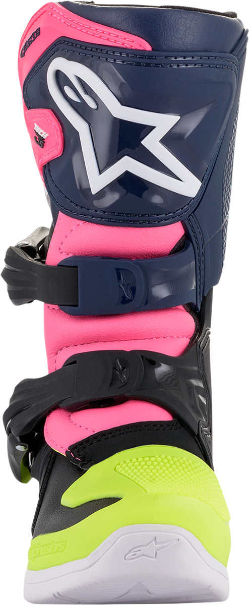 ALPINESTARS Youth Tech 3S Boots - Black/Blue/Pink - US 10 2014518-1176-10