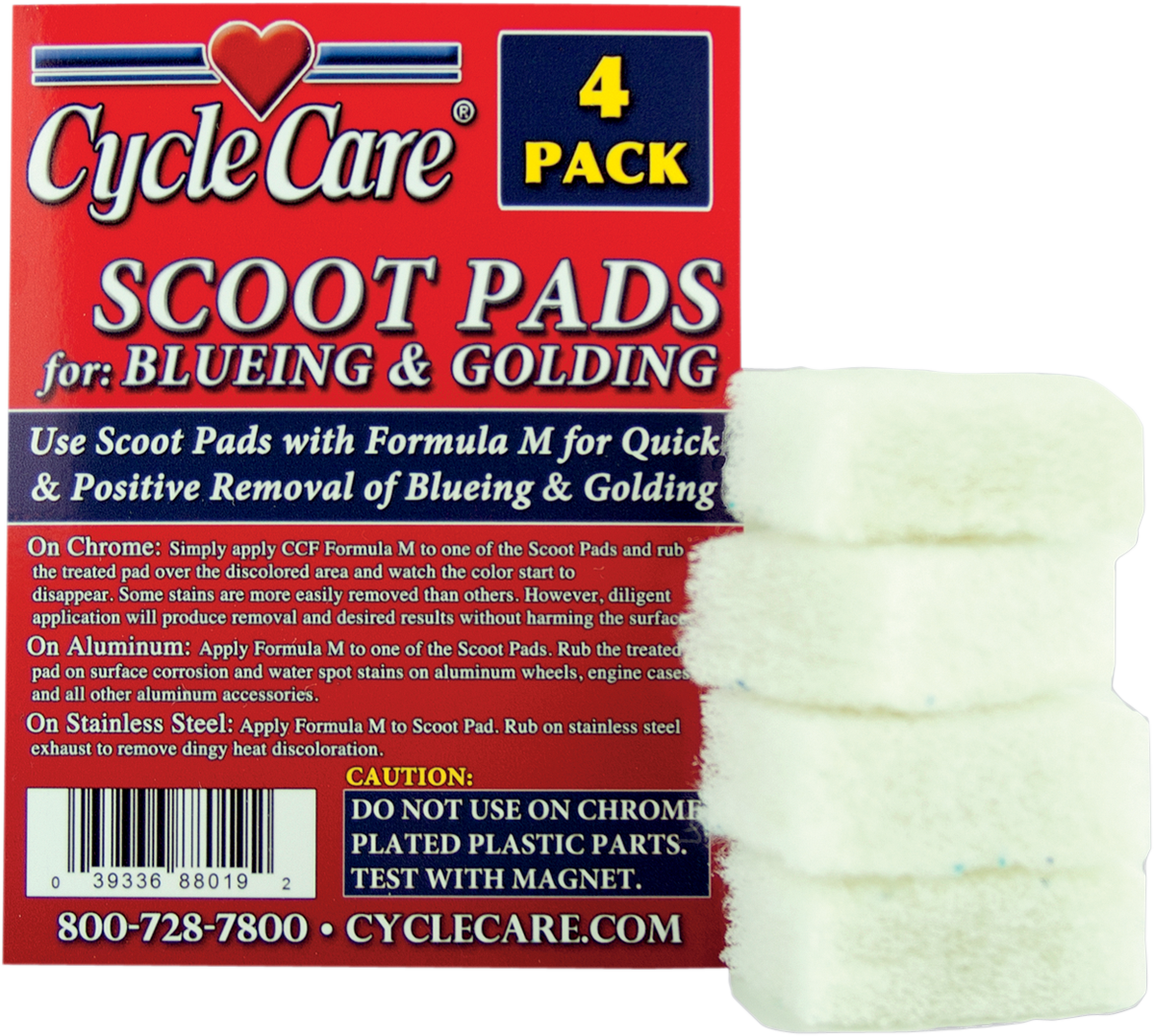 CYCLE CARE FORMULAS Scoot Pads Applicator - 4 Pack 88019