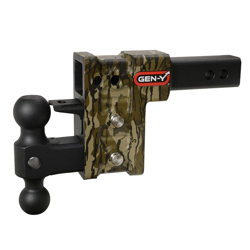 Gen-Y Mega Duty 2in Shank 5in Drop 1.5K TW 10K Hitch w/GH-031 Dual-Ball/GH-032 Pintle - Mossy Oak GH-323-MO