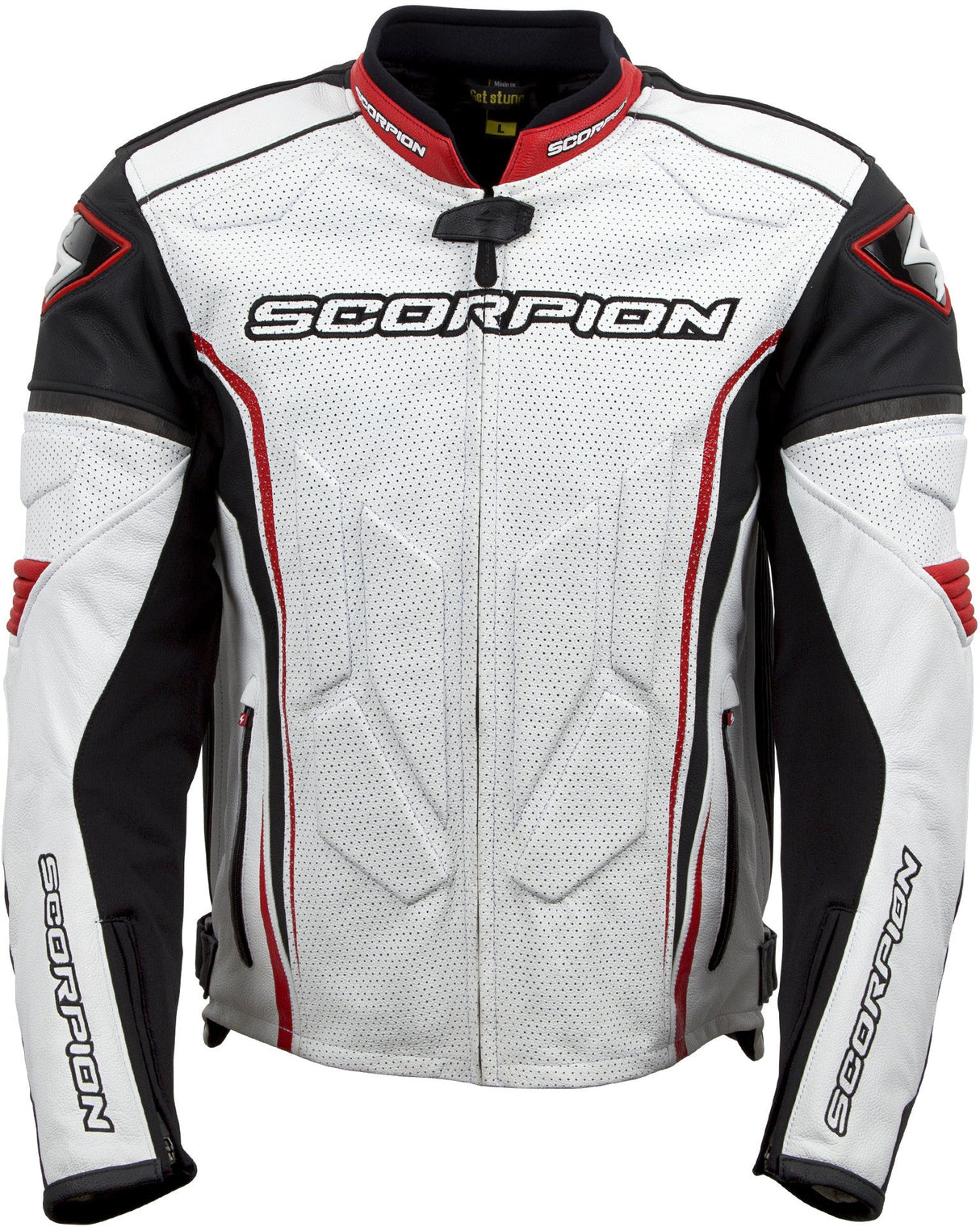 SCORPION EXO Clutch Jacket White/Red Md 12059-4