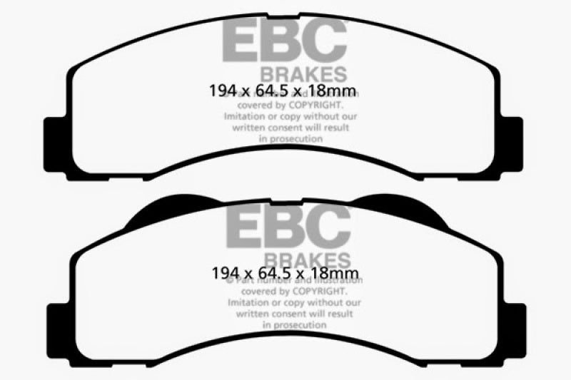 EBC 15+ Ford Expedition 3.5 Twin Turbo 2WD Yellowstuff Front Brake Pads DP41855R