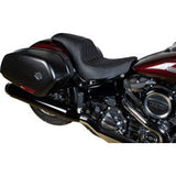 DRAG SPECIALTIES Predator Seat - Double Diamond w/ Black Sitching - Vinyl - FLSB/FXLR '18-'23 0802-1517