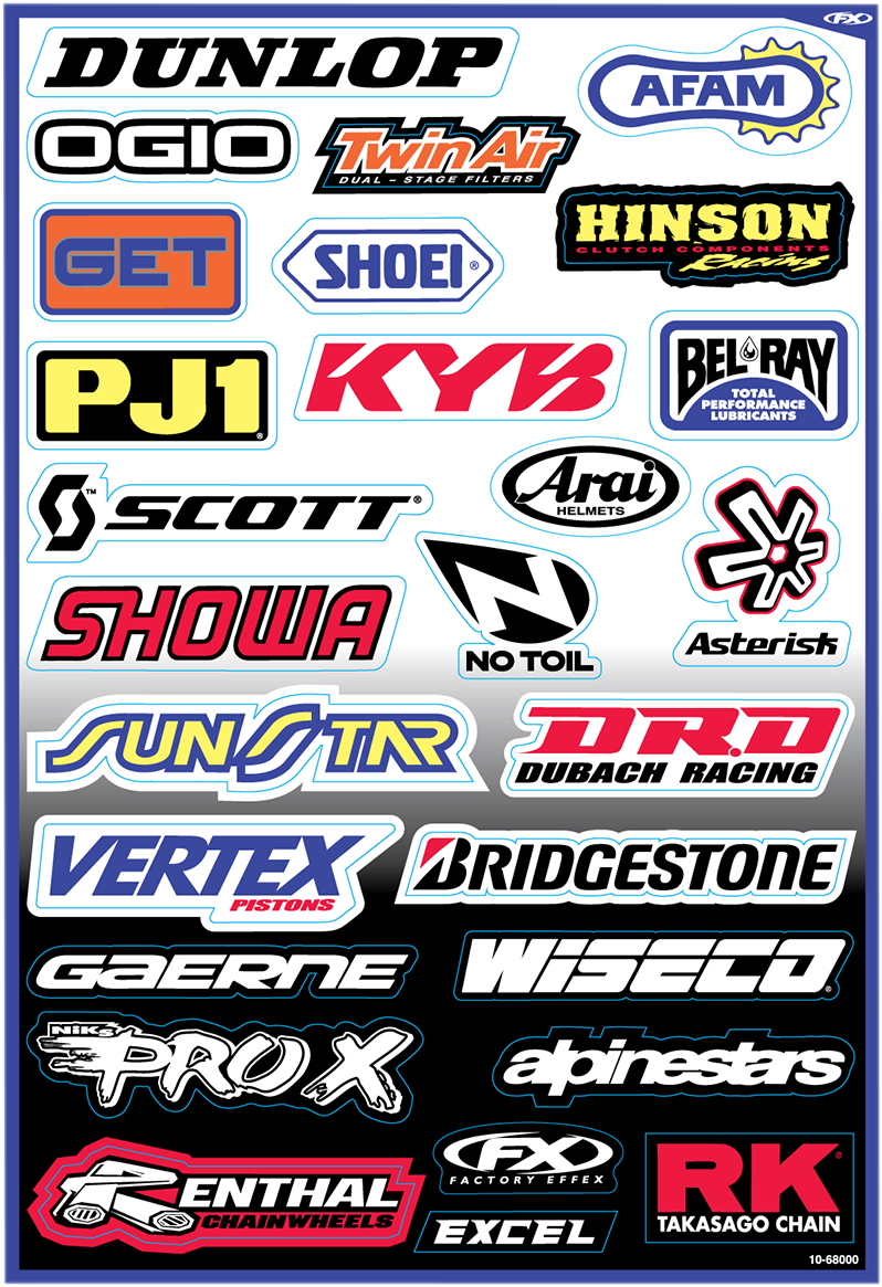 FACTORY EFFEX Decal Kit - Sponsor A 10-68000