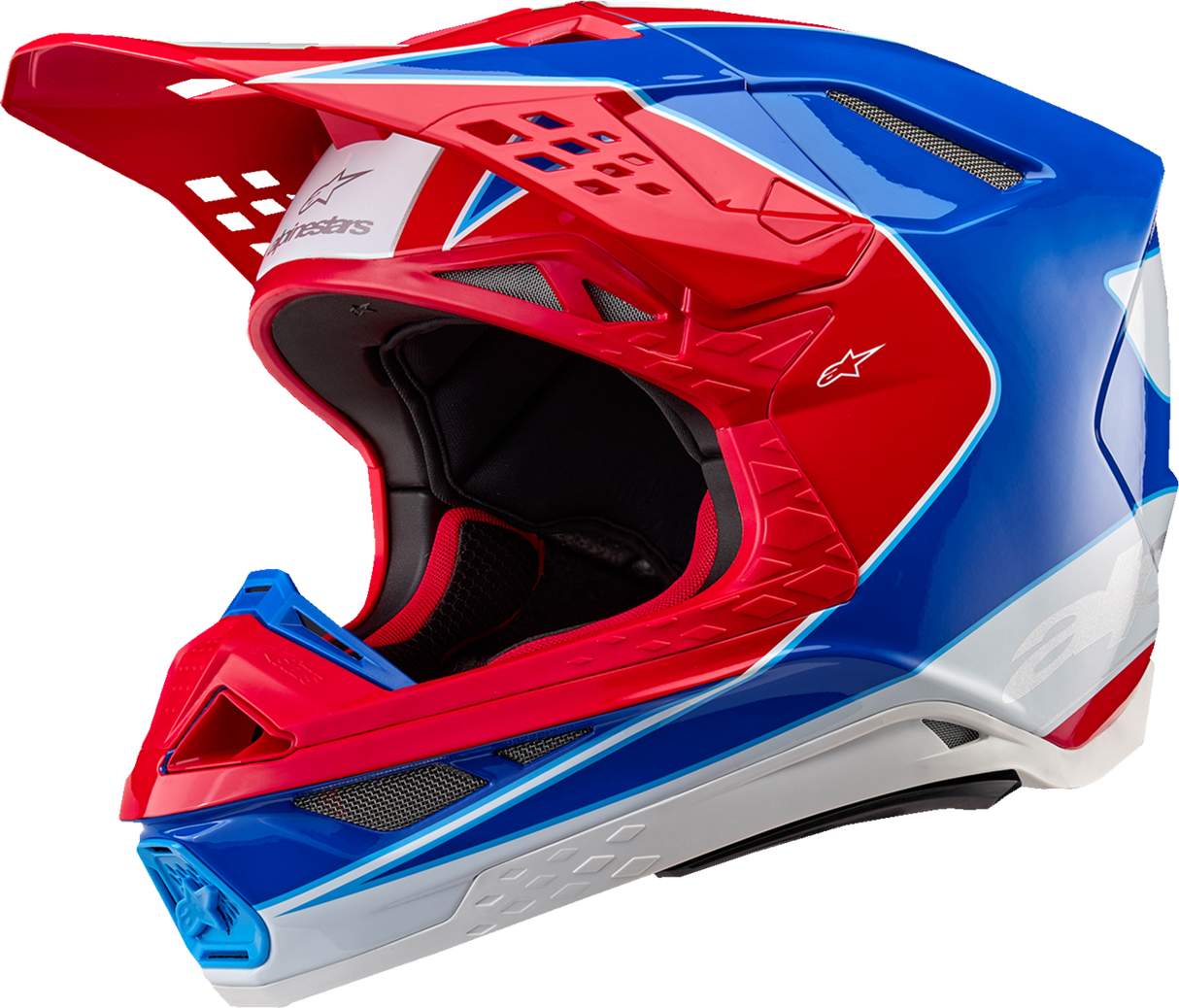 ALPINESTARS Supertech M10 Helmet - Aeon - MIPS® - Gloss Bright Red/Blue - XS 8301923-3017-XS