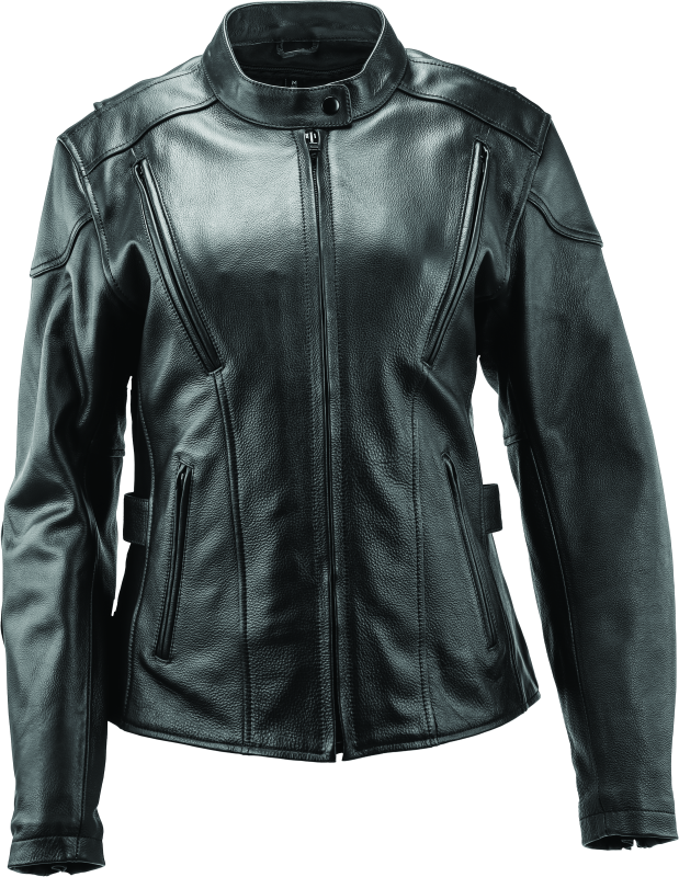 River Road Race Leather Jacket Black Womens - 3XL 94368