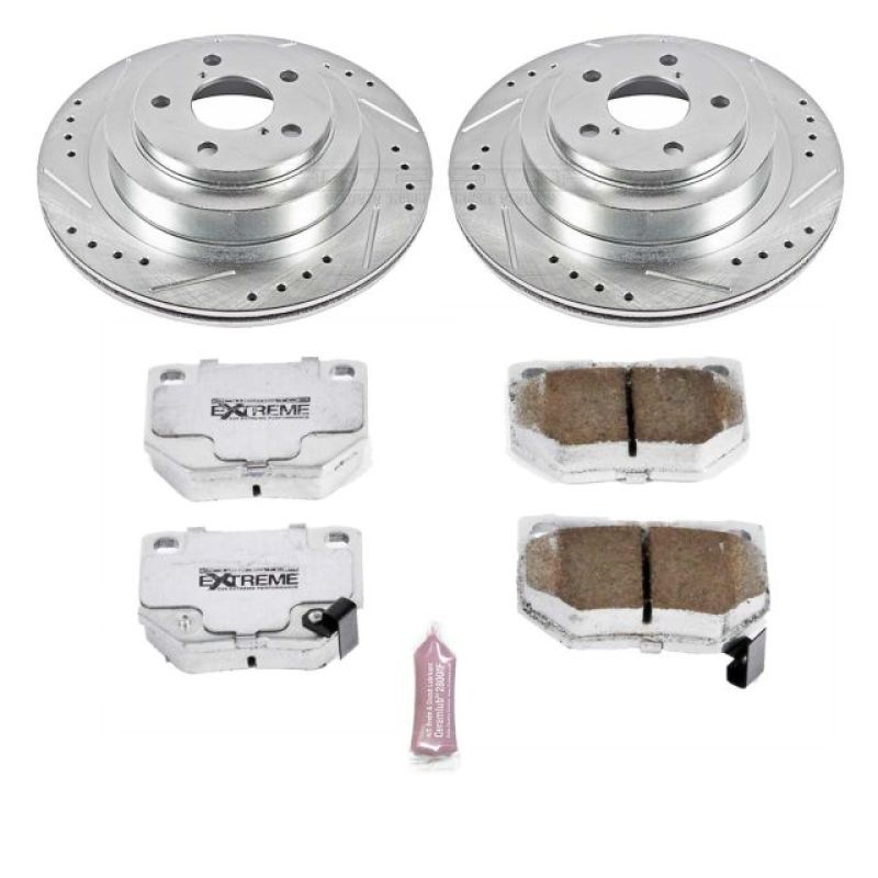 Power Stop 06-07 Subaru Impreza Rear Z26 Street Warrior Brake Kit