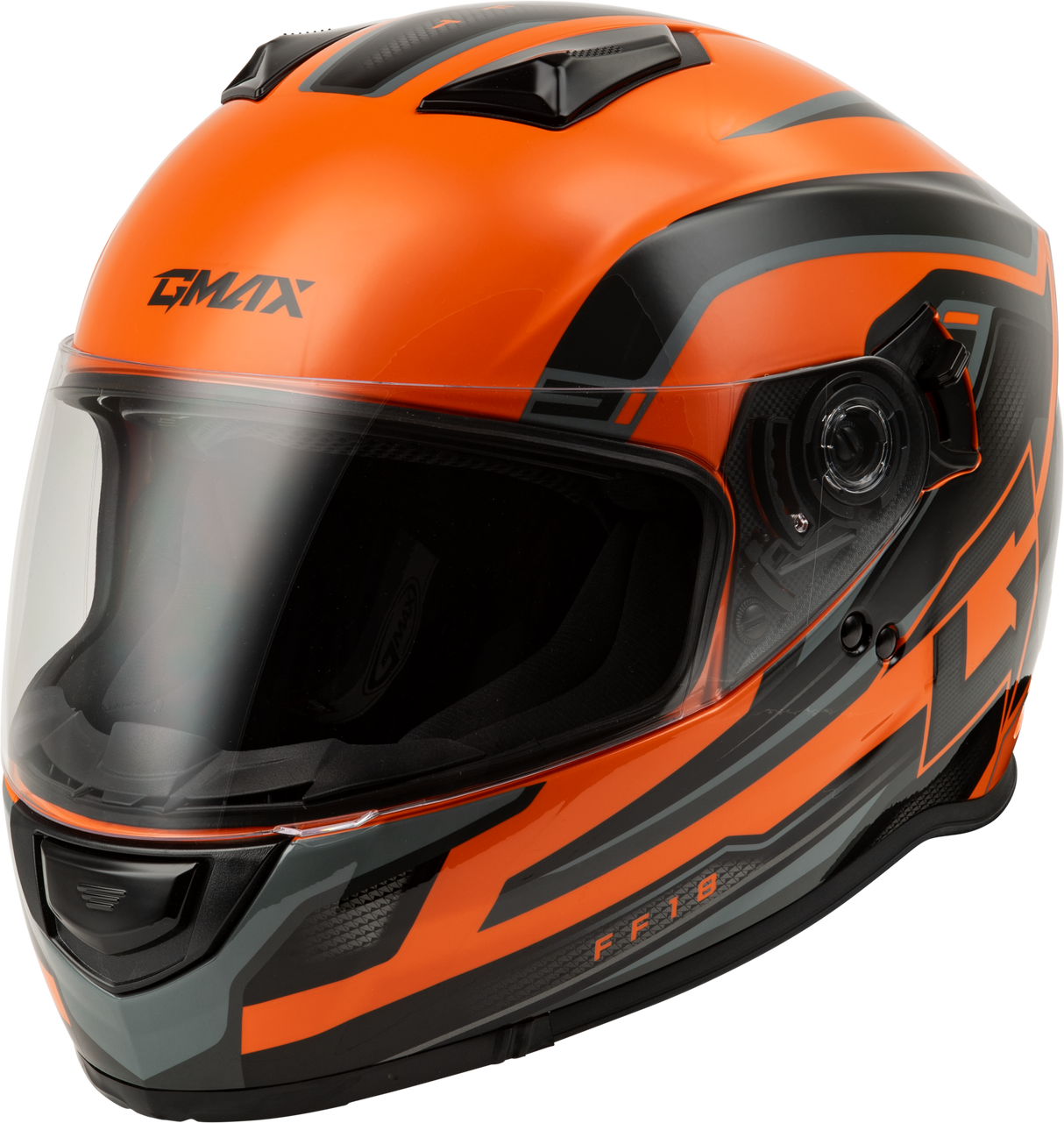 GMAX Ff-18 Drift Helmet Black/Orange Xs F1181493