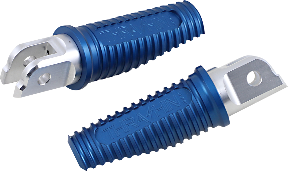 THRASHIN SUPPLY CO. Front Canyon Footpegs - Blue - Softail TSC-2018-4-SF