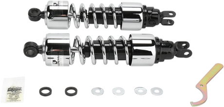 PROGRESSIVE SUSPENSION Shocks - 412 Cruiser Series - Chrome - 13" - Heavy Duty 412-4224C