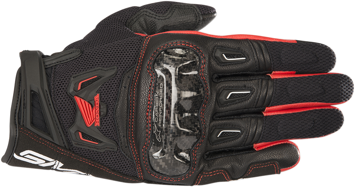 ALPINESTARS Honda SMX-2 Air Carbon V2 Gloves - Black/Red - 3XL 3567818-13-3X