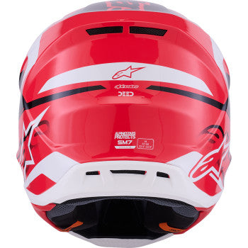 ALPINESTARS SM7 Helmet - Deed - Gloss Red/Black/White - XS 8302426-3139-XS