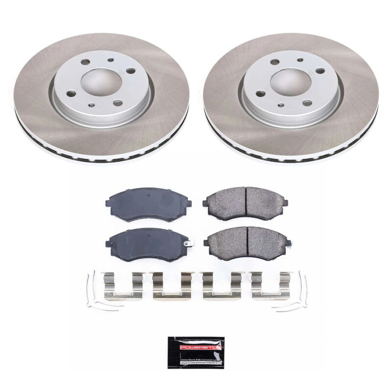 Power Stop 99-01 Hyundai Tiburon Front Semi-Coated Rotor Kit