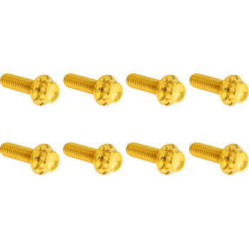 ARLEN NESS Bolt Kit - Trap Door - Titanium - 12-Point - M8/Twin Cam - Gold 300-711