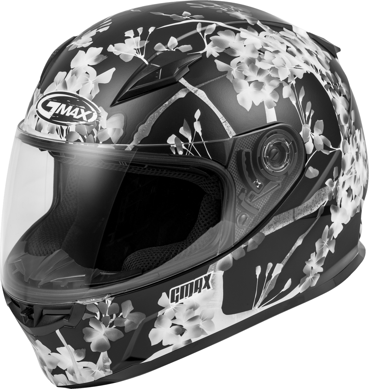 GMAX Ff-49 Full-Face Blossom Helmet Matte Black/White/Grey Xs F1496073