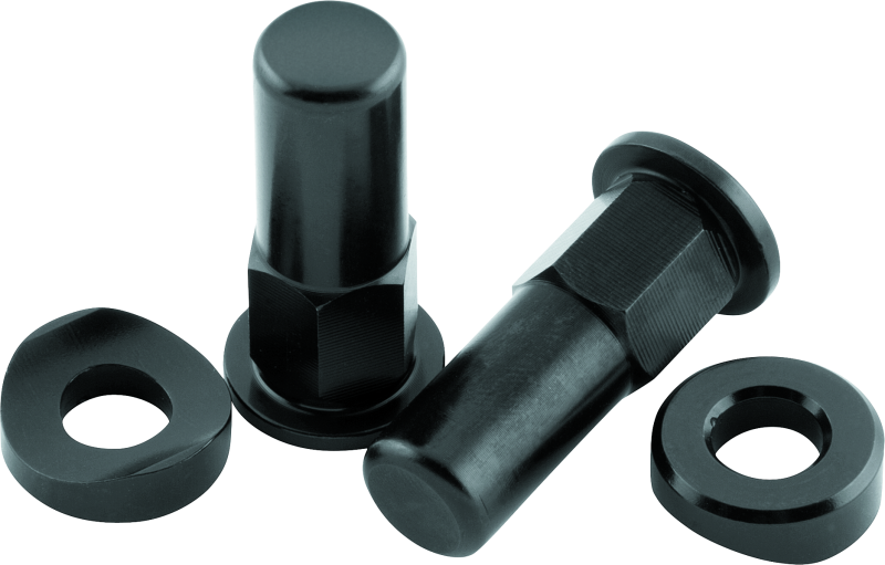 BikeMaster Rim Lock Nuts (Pair) T6 Aluminum/Black 151628