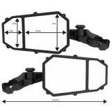 MOOSE UTILITY Mirror - Elite Pro - Side View - Octagon - Black MEMIRKIT-ES2CCS