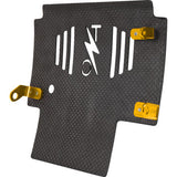 THRASHIN SUPPLY CO. Skid Plate - Carbon Fiber/Forged - With Gold Brackets - FLHX/FLTRX TSC-3035-5