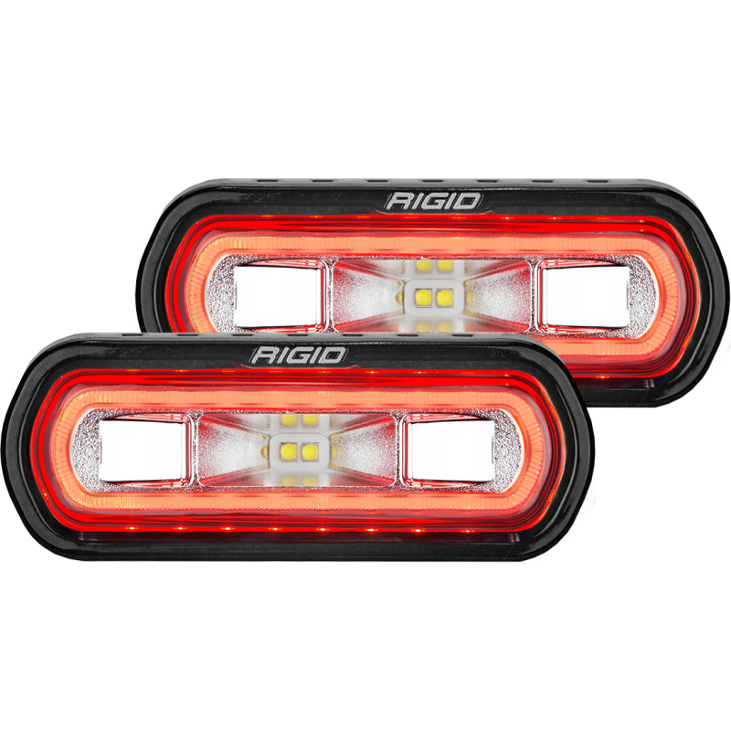 Rigid Industries SR-L Series Surface Mount LED Spreader Pair w/ Amber Halo - Universal 53123