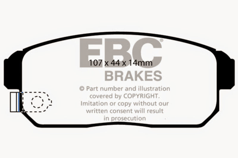 EBC 02-03 Infiniti G20 2.0 Yellowstuff Rear Brake Pads DP41691R