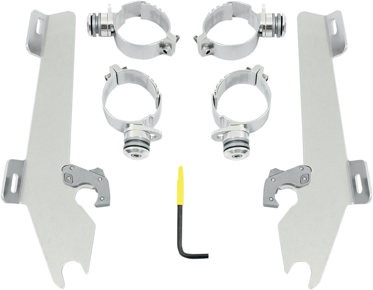 MEMPHIS SHADES Batwing Trigger Lock Mounting Kit - M50 - Polished MEK1990