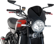 PUIG HI-TECH PARTS Windscreen - Black/Dark Smoke - Z900RS 024NF