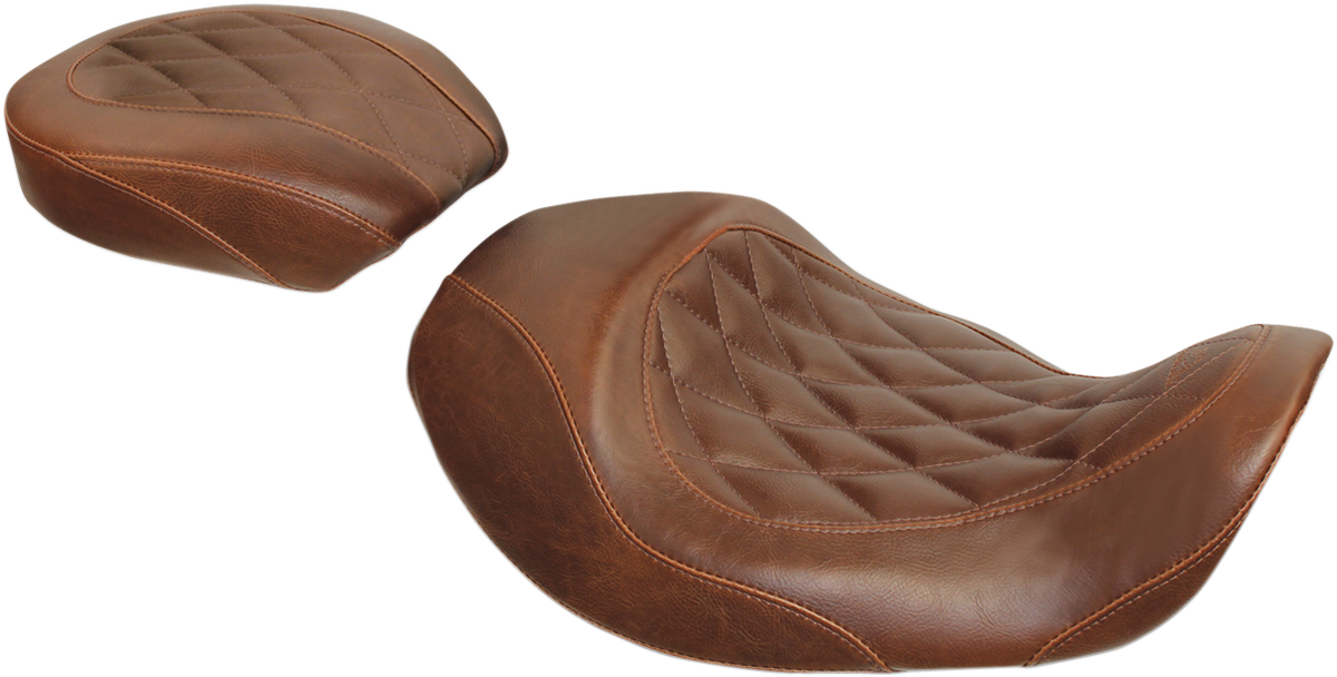 MUSTANG Wide Tripper Forward Solo Seat - Brown - Diamond 76711