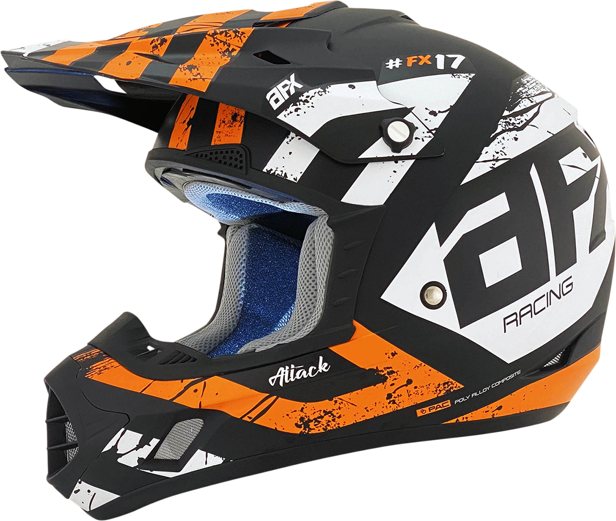 AFX FX-17Y Helmet - Attack - Matte Black/Orange - Medium 0111-1406