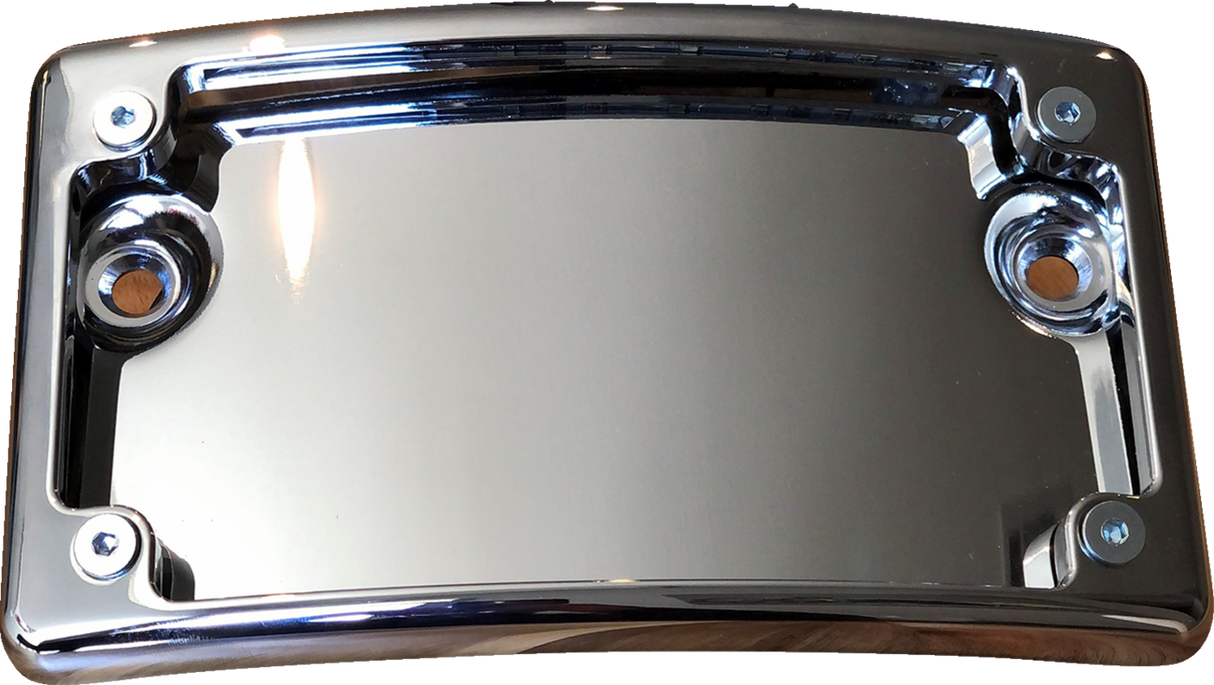 KODLIN MOTORCYCLE License Plate Kit - Curved - Chrome KUS20101