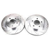 Power Stop 02-07 Jeep Liberty Front Evolution Drilled & Slotted Rotors - Pair