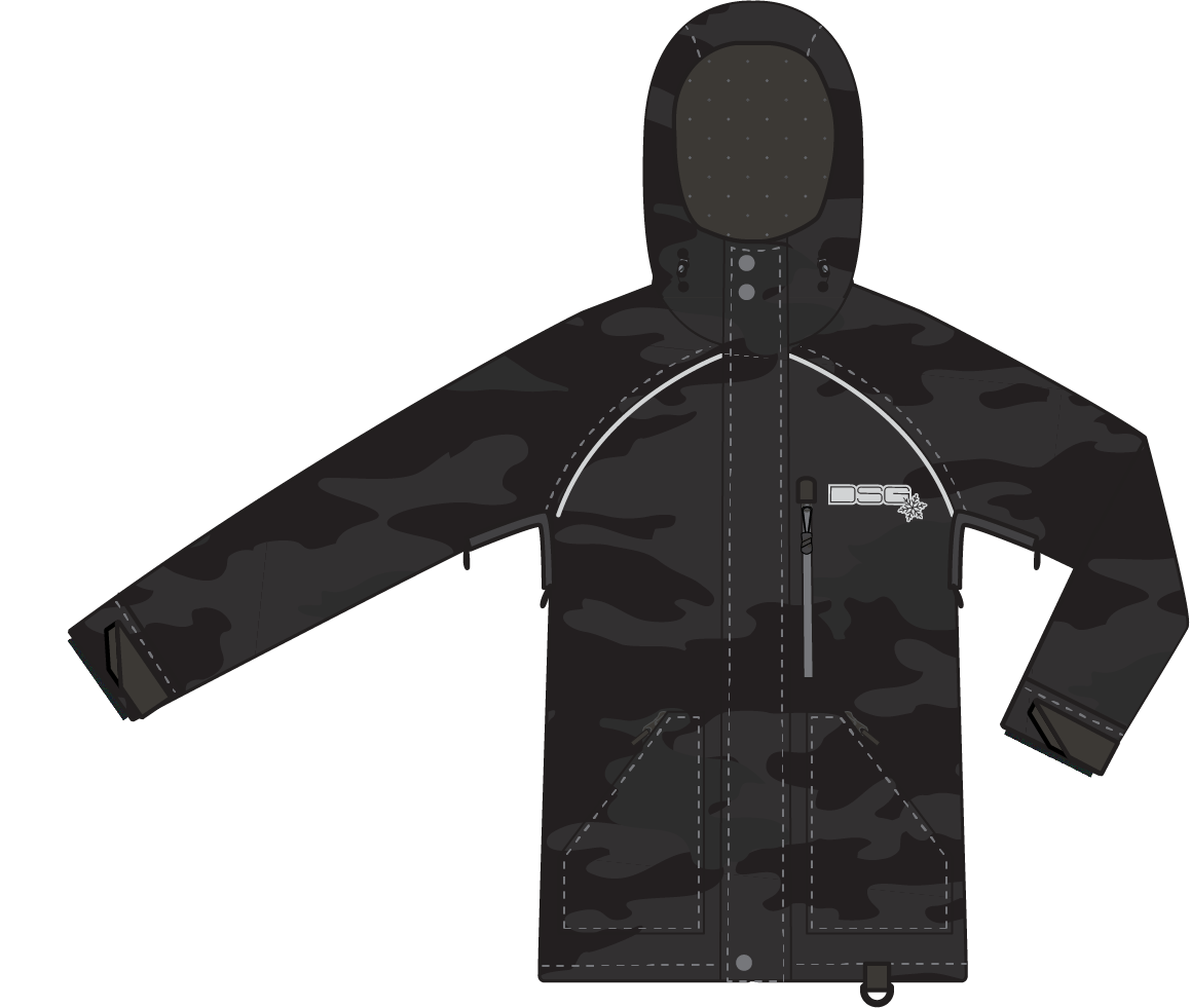 DSG Craze 5.0 Jacket Charcoal Camo Xs 45361